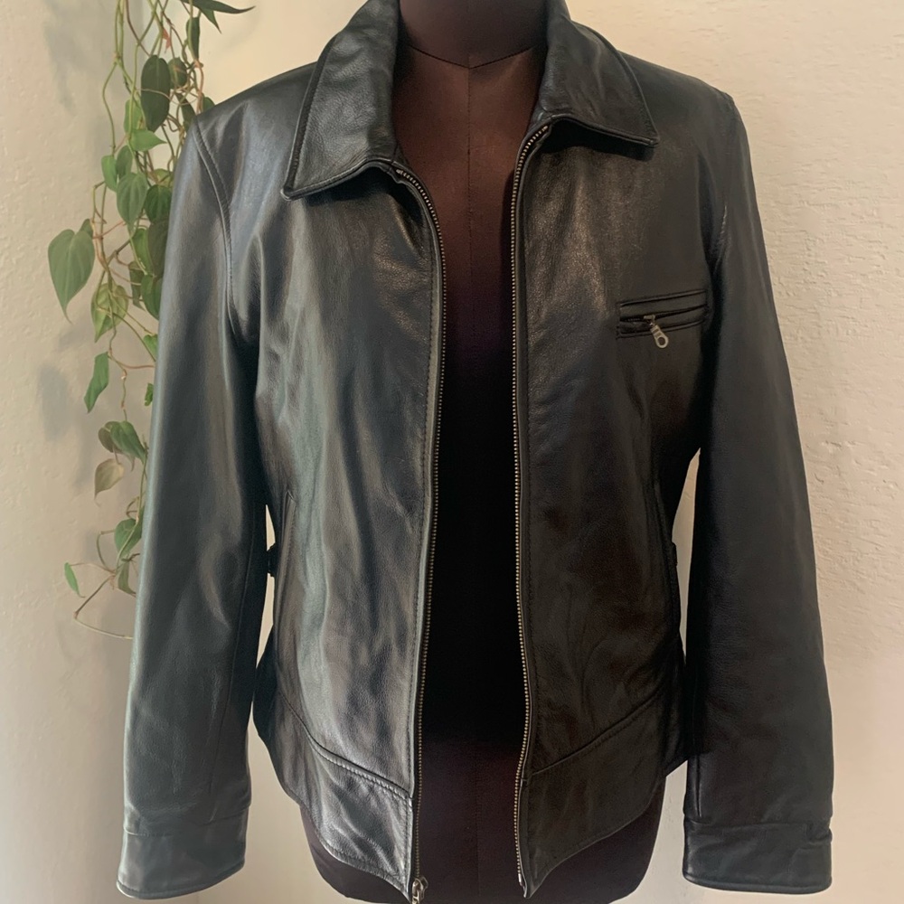 Wilsons Leather Black Jacket Size L